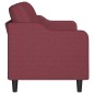 vidaXL Sofá de 3 plazas de tela rojo tinto 180 cm vidaXL Sofá de 3 plazas de tela rojo tinto 180 cm