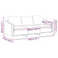 vidaXL Sofá de 3 plazas de tela rojo tinto 180 cm vidaXL Sofá de 3 plazas de tela rojo tinto 180 cm