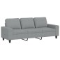 vidaXL Sofá de 3 plazas de tela gris claro 180 cm