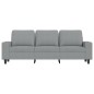 vidaXL Sofá de 3 plazas de tela gris claro 180 cm