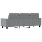 vidaXL Sofá de 3 plazas de tela gris claro 180 cm
