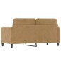 vidaXL Sofá de 2 plazas terciopelo marrón 140 cm vidaXL Sofá de 2 plazas terciopelo marrón 140 cm