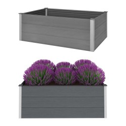 vidaXL Arriate de WPC gris 150x100x54 cm