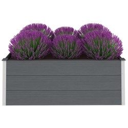 vidaXL Arriate de WPC gris 150x100x54 cm