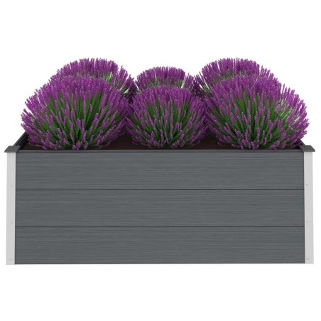 vidaXL Arriate de WPC gris 150x100x54 cm
