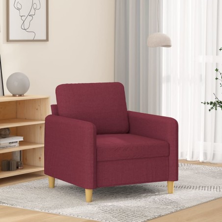 vidaXL Sillón de tela rojo tinto 60 cm