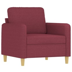 vidaXL Sillón de tela rojo tinto 60 cm