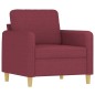 vidaXL Sillón de tela rojo tinto 60 cm vidaXL Sillón de tela rojo tinto 60 cm
