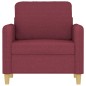 vidaXL Sillón de tela rojo tinto 60 cm vidaXL Sillón de tela rojo tinto 60 cm