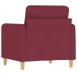 vidaXL Sillón de tela rojo tinto 60 cm vidaXL Sillón de tela rojo tinto 60 cm