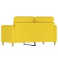 vidaXL Sofá de 2 plazas de tela amarillo claro 120 cm vidaXL Sofá de 2 plazas de tela amarillo claro 120 cm