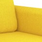 vidaXL Sofá de 2 plazas de tela amarillo claro 120 cm vidaXL Sofá de 2 plazas de tela amarillo claro 120 cm