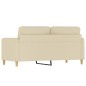 vidaXL Sofá de 2 plazas de tela color crema 140 cm vidaXL Sofá de 2 plazas de tela color crema 140 cm