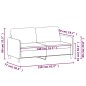 vidaXL Sofá de 2 plazas de tela color crema 140 cm vidaXL Sofá de 2 plazas de tela color crema 140 cm