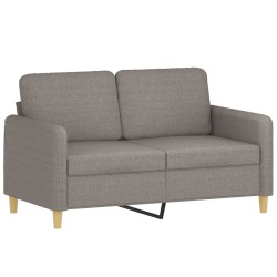vidaXL Sofá de 2 plazas de tela gris taupé 120 cm