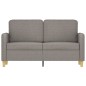 vidaXL Sofá de 2 plazas de tela gris taupé 120 cm vidaXL Sofá de 2 plazas de tela gris taupé 120 cm