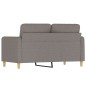 vidaXL Sofá de 2 plazas de tela gris taupé 120 cm vidaXL Sofá de 2 plazas de tela gris taupé 120 cm