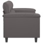 vidaXL Sofá de 2 plazas de cuero sintético gris 140 cm vidaXL Sofá de 2 plazas de cuero sintético gris 140 cm