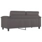 vidaXL Sofá de 2 plazas de cuero sintético gris 140 cm vidaXL Sofá de 2 plazas de cuero sintético gris 140 cm