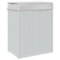 vidaXL Cesto de ropa sucia con tapa ratán sintético blanco 46x33x60 cm vidaXL Cesto de ropa sucia con tapa ratán sintético blanco 46x33x60 cm