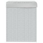 vidaXL Cesto de ropa sucia con tapa ratán sintético blanco 46x33x60 cm vidaXL Cesto de ropa sucia con tapa ratán sintético blanco 46x33x60 cm