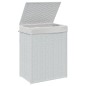 vidaXL Cesto de ropa sucia con tapa ratán sintético blanco 46x33x60 cm vidaXL Cesto de ropa sucia con tapa ratán sintético blanco 46x33x60 cm