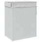 vidaXL Cesto de ropa sucia con tapa ratán sintético blanco 46x33x60 cm vidaXL Cesto de ropa sucia con tapa ratán sintético blanco 46x33x60 cm