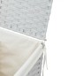 vidaXL Cesto de ropa sucia con tapa ratán sintético blanco 46x33x60 cm vidaXL Cesto de ropa sucia con tapa ratán sintético blanco 46x33x60 cm