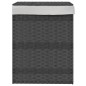 vidaXL Cesto para ropa sucia con tapa ratán sintético gris 46x33x60 cm vidaXL Cesto para ropa sucia con tapa ratán sintético gris 46x33x60 cm