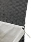 vidaXL Cesto para ropa sucia con tapa ratán sintético gris 46x33x60 cm vidaXL Cesto para ropa sucia con tapa ratán sintético gris 46x33x60 cm