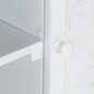 vidaXL Mueble para TV de madera maciza de mango blanco 115x30x46 cm
