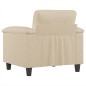 vidaXL Sillón de tela de microfibra color crema 60 cm vidaXL Sillón de tela de microfibra color crema 60 cm
