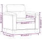 vidaXL Sillón de tela de microfibra color crema 60 cm vidaXL Sillón de tela de microfibra color crema 60 cm