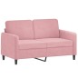 vidaXL Sofá de 2 plazas terciopelo rosa 120 cm