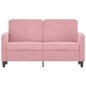 vidaXL Sofá de 2 plazas terciopelo rosa 120 cm