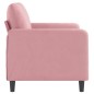 vidaXL Sofá de 2 plazas terciopelo rosa 120 cm