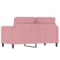 vidaXL Sofá de 2 plazas terciopelo rosa 120 cm