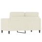 vidaXL Sofá de 2 plazas terciopelo color crema 120 cm vidaXL Sofá de 2 plazas terciopelo color crema 120 cm