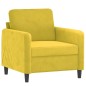 vidaXL Sillón de terciopelo amarillo 60 cm vidaXL Sillón de terciopelo amarillo 60 cm