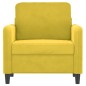 vidaXL Sillón de terciopelo amarillo 60 cm vidaXL Sillón de terciopelo amarillo 60 cm