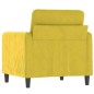 vidaXL Sillón de terciopelo amarillo 60 cm vidaXL Sillón de terciopelo amarillo 60 cm
