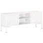 vidaXL Mueble para TV de madera maciza de mango blanco 115x30x46 cm