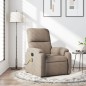 vidaXL Sillón reclinable de masaje tela de microfibra gris taupe vidaXL Sillón reclinable de masaje tela de microfibra gris taupe