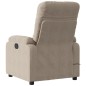 vidaXL Sillón reclinable de masaje tela de microfibra gris taupe vidaXL Sillón reclinable de masaje tela de microfibra gris taupe