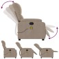 vidaXL Sillón reclinable de masaje tela de microfibra gris taupe vidaXL Sillón reclinable de masaje tela de microfibra gris taupe
