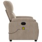 vidaXL Sillón reclinable de masaje tela de microfibra gris taupe vidaXL Sillón reclinable de masaje tela de microfibra gris taupe