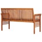 vidaXL Banco de jardín 3 plazas con cojín madera maciza acacia 150 cm vidaXL Banco de jardín 3 plazas con cojín madera maciza acacia 150 cm