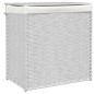 vidaXL Cesto ropa sucia 2 secciones ratán sintético blanco 53x35x57 cm vidaXL Cesto ropa sucia 2 secciones ratán sintético blanco 53x35x57 cm
