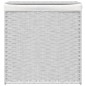 vidaXL Cesto ropa sucia 2 secciones ratán sintético blanco 53x35x57 cm vidaXL Cesto ropa sucia 2 secciones ratán sintético blanco 53x35x57 cm