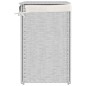 vidaXL Cesto ropa sucia 2 secciones ratán sintético blanco 53x35x57 cm vidaXL Cesto ropa sucia 2 secciones ratán sintético blanco 53x35x57 cm